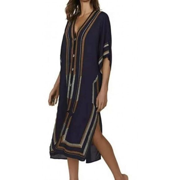 Beach Dress Kimono Women Open Front Swimsuit Cover Up  One Size - Picture 1 of 5